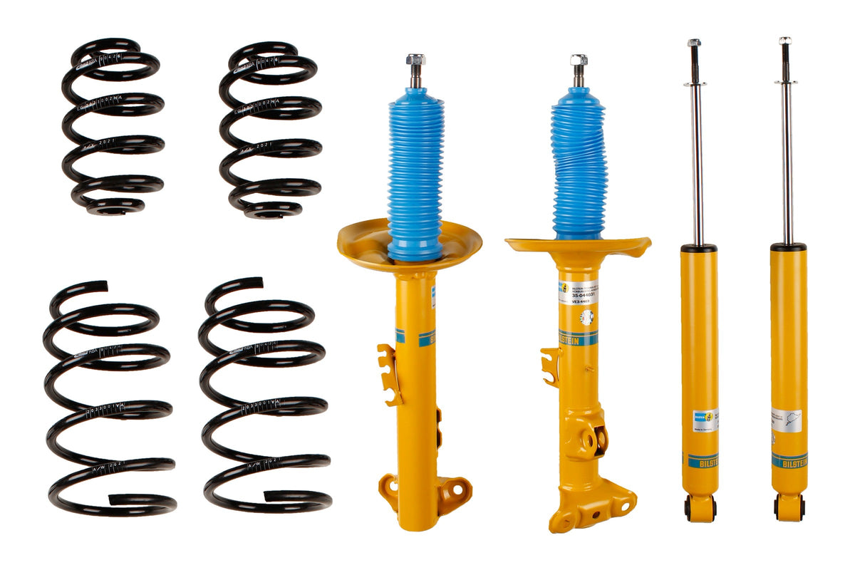 Bilstein B12 Coilover Kit suspension setup for BMW 3 Series Coupe E36, featuring adjustable shock absorbers and coil springs.