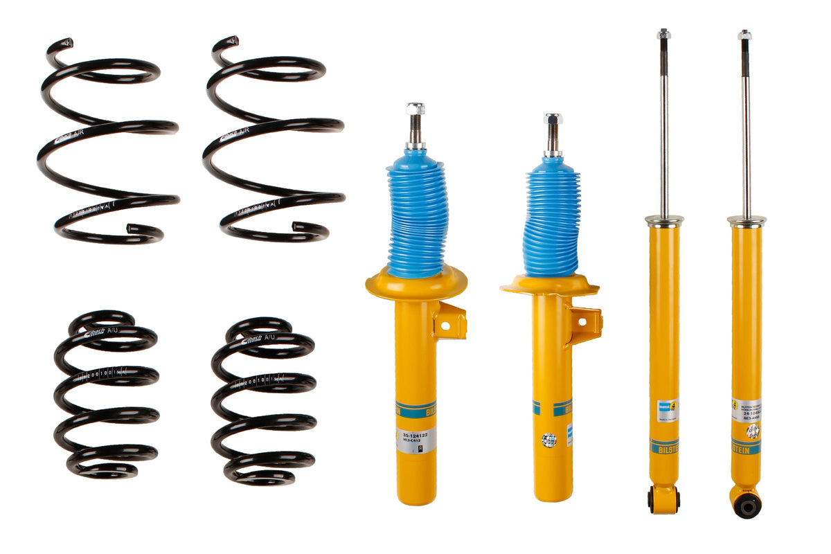 Bilstein B12 coilover suspension kit for BMW Z4 E85, showing adjustable coilover strut with coil spring and shock absorber assembly.