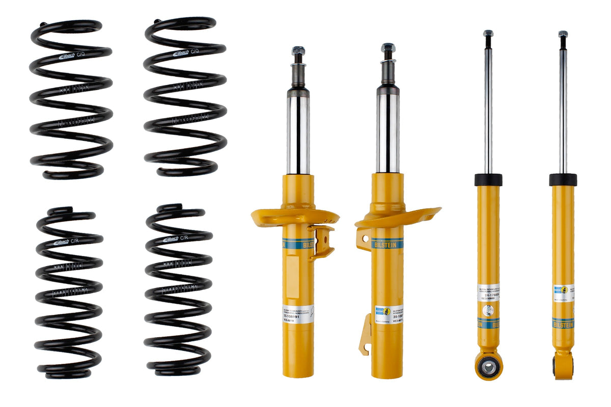 Bilstein B12 suspension kit for Volkswagen Jetta III, showing coilovers and shock absorbers in the kit.