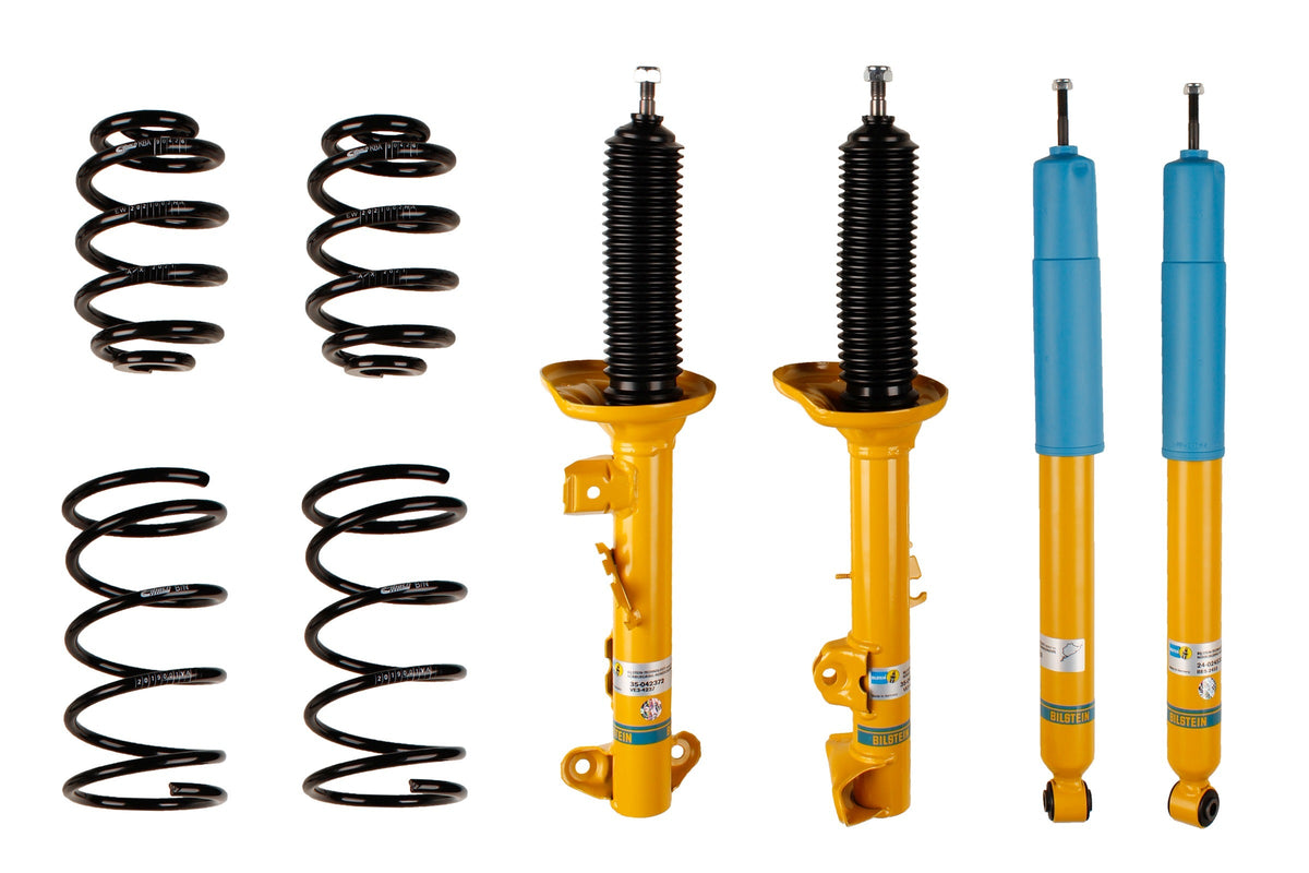Bilstein B12 coilover suspension kit for BMW M3 E36 3.0L, showing adjustable shock absorbers and coil springs.