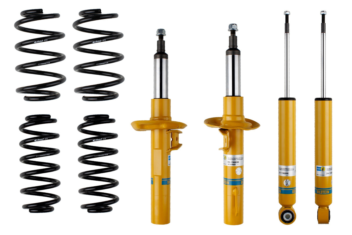 Bilstein B12 Suspension Kit for Audi TT (8J3), showing the assembled shock absorbers and coil springs in the kit.