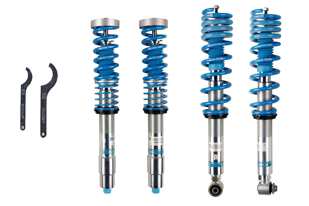 Bilstein B16 coilover suspension kit for BMW E39 5 Series V8 M5, featuring adjustable shock absorbers and performance upgrade components.