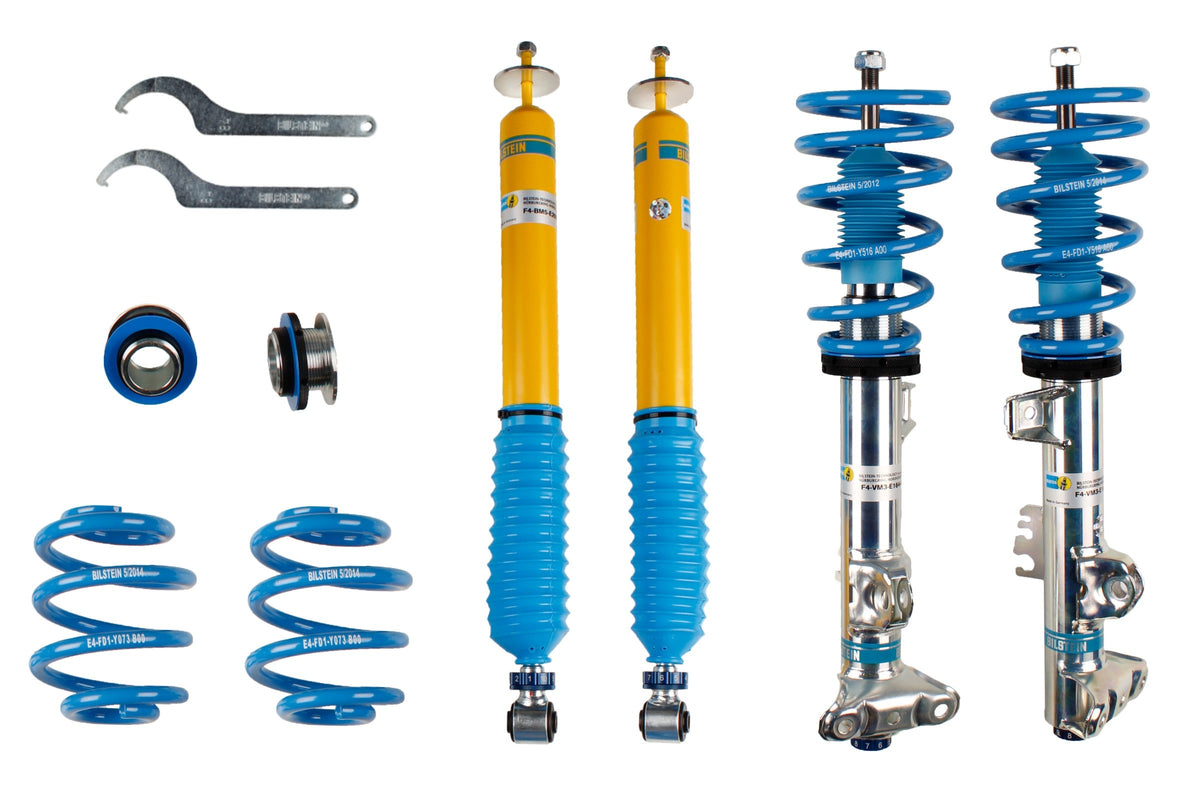 Bilstein B16 suspension coilover kit for BMW Z4 M Coupe and Roadster, showing the adjustable shock absorbers and coil springs.