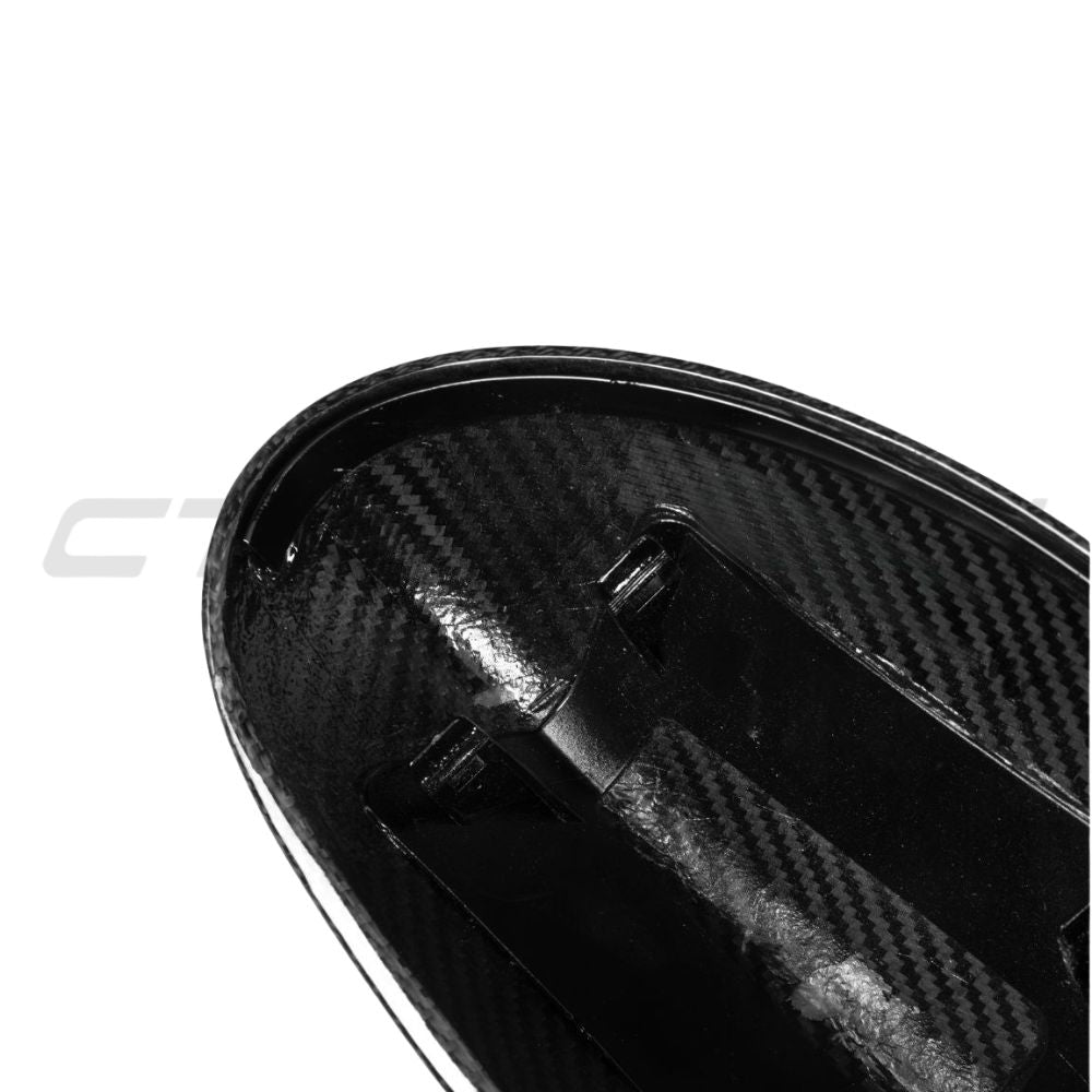 BMW 1 & 3 Series E82/E83/E87/E90/E91/E92/E93 carbon fibre mirrors by CT Carbon with sleek, aerodynamic design.