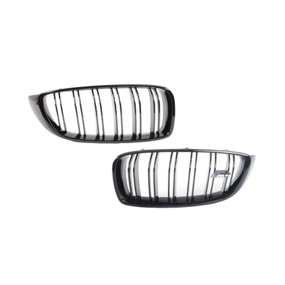 Genuine BMW M Performance black kidney grille for F82 F83 models, front grill with sleek, sporty design.