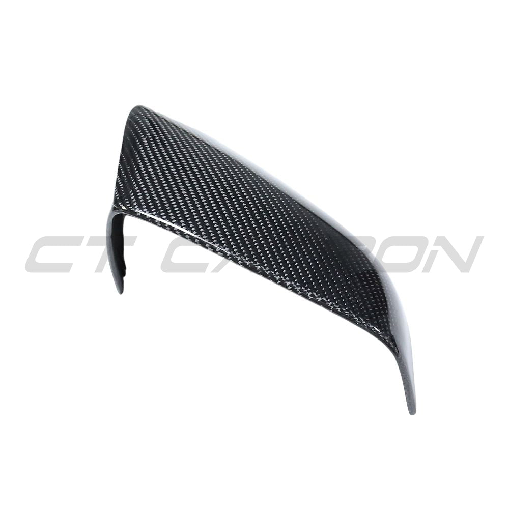 Tesla Model S 2013-2020 carbon fibre side mirror accessories by CT Carbon, showing close-up of sleek, lightweight mirrors.