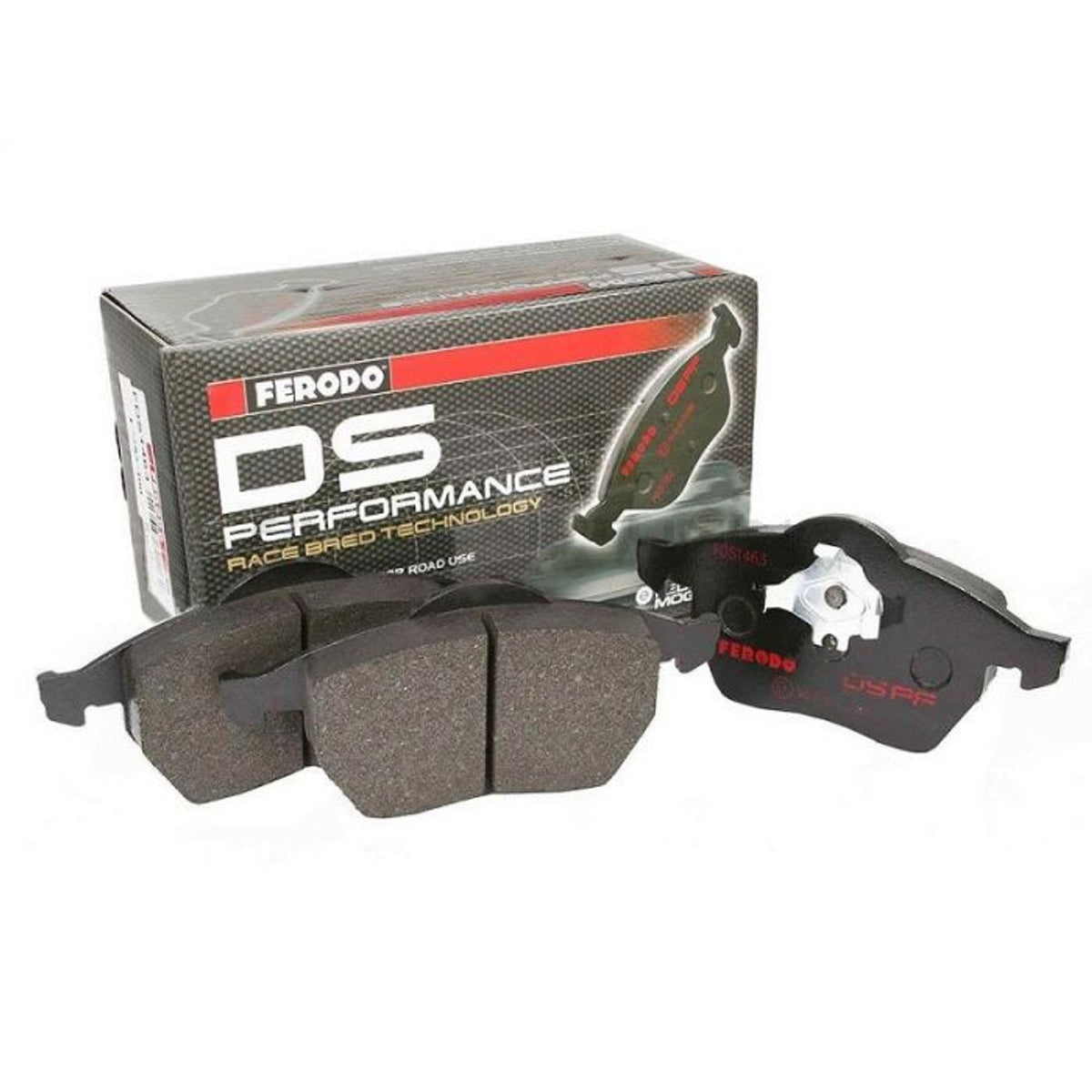 Ferodo DS Performance rear brake pads for BMW M2 (F87) showing the high-quality brake pad design and branding.