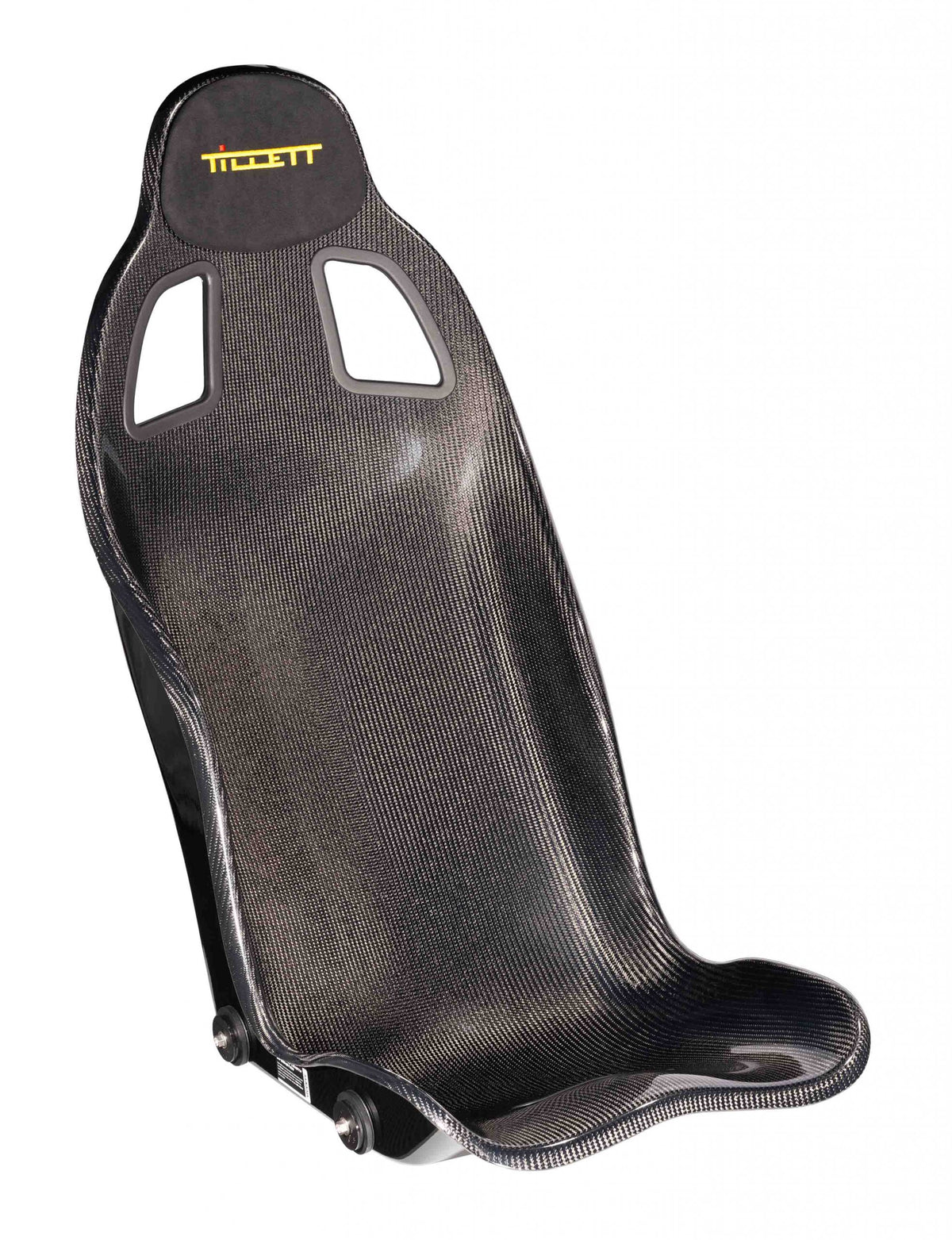 TILLETT B5 racing car seat with black and gray upholstery, designed for racing vehicles with supportive side bolsters.