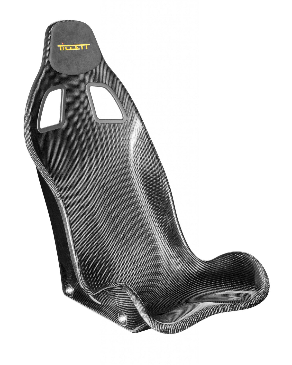 TILLETT B9 racing car seat with black fabric and side support, designed for high-performance motorsport vehicles.