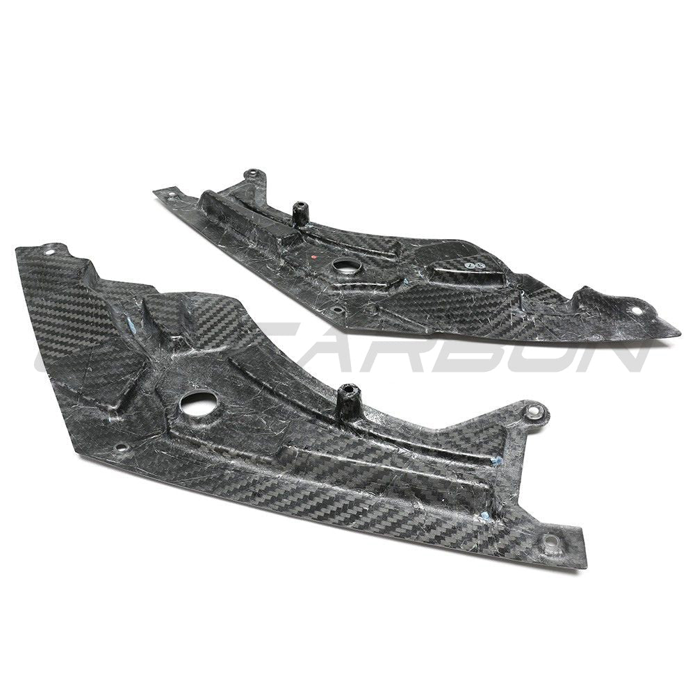 CT Carbon BMW M3 M4 G80 G82 G83 carbon fibre headlight cover accessory showing sleek black carbon texture on headlights.