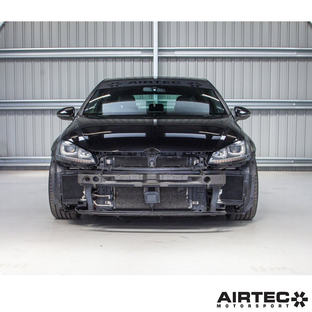 Airtec Motorsport upgraded auxiliary radiator hoses for VW Golf MK7/MK8 R, Audi S3, Seat Leon, and Audi TT cooling system.