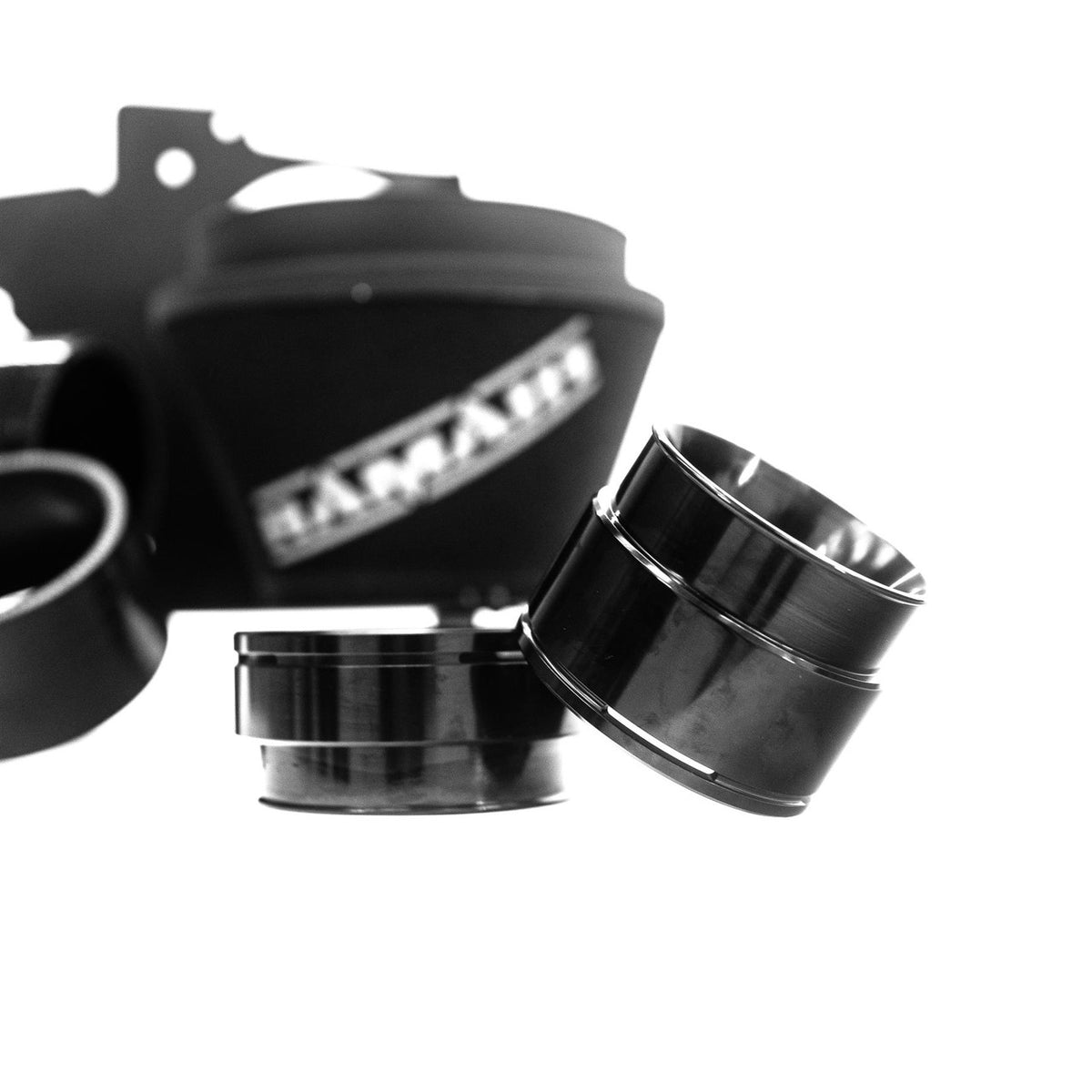 Ramair performance foam intake kit with carbon lid for BMW M3 M4 M2 3.0T S58, featuring branded induction kit and sleek design.