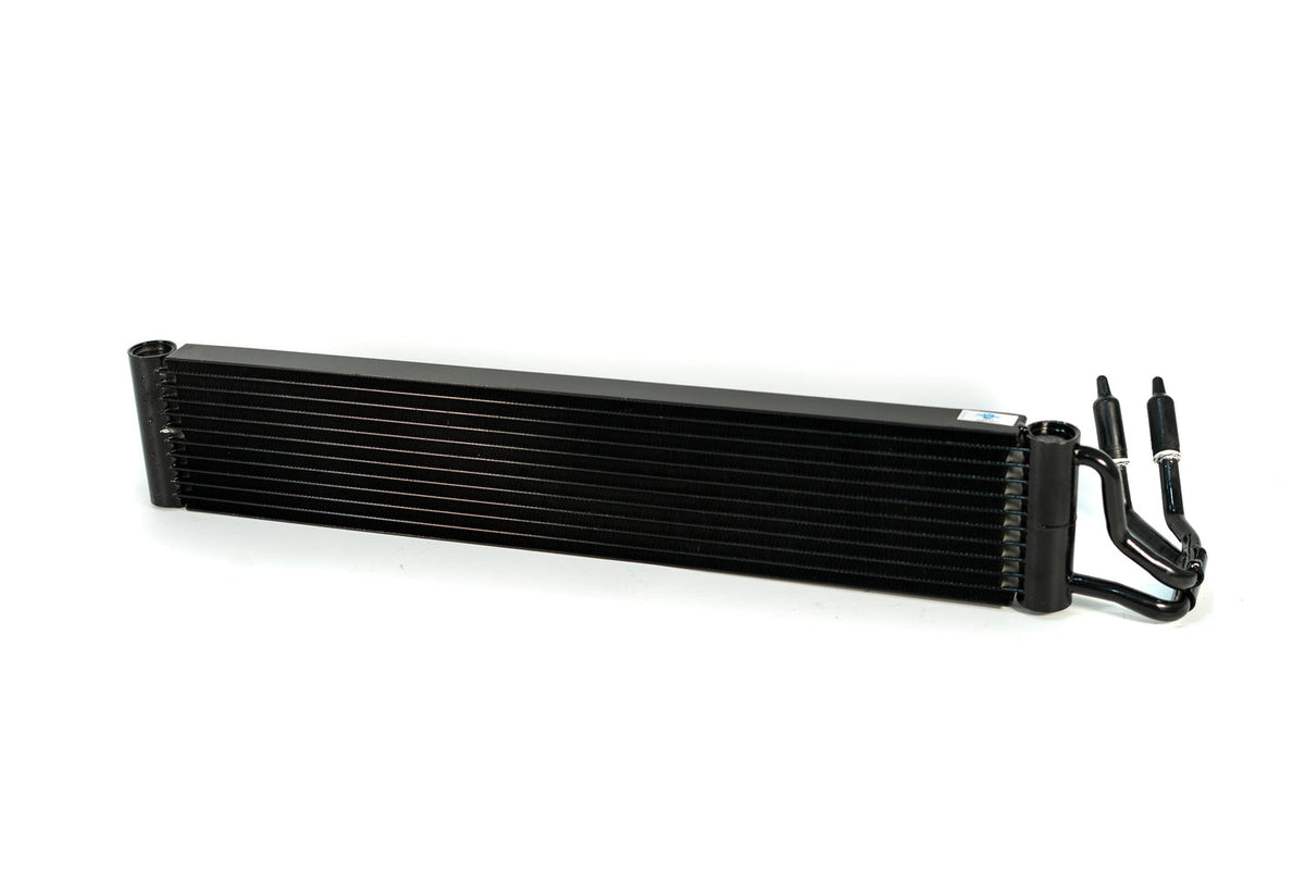 CSF RACE F8X M3/M4 DCT transmission cooler with finned aluminum design for efficient cooling.