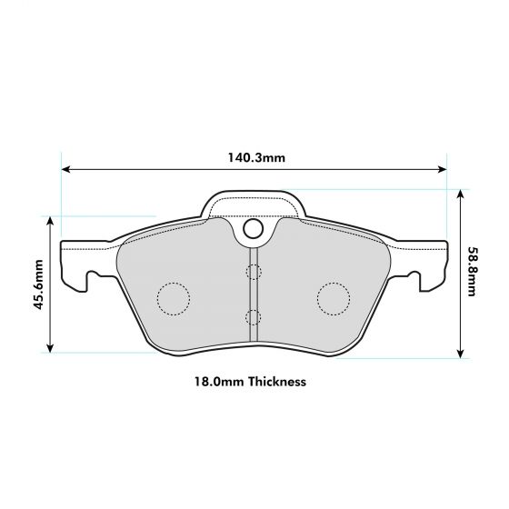 PBS MINI R52 front performance brake pads, model 8138, showing the metal backing and friction surface for BMW R52 vehicles.