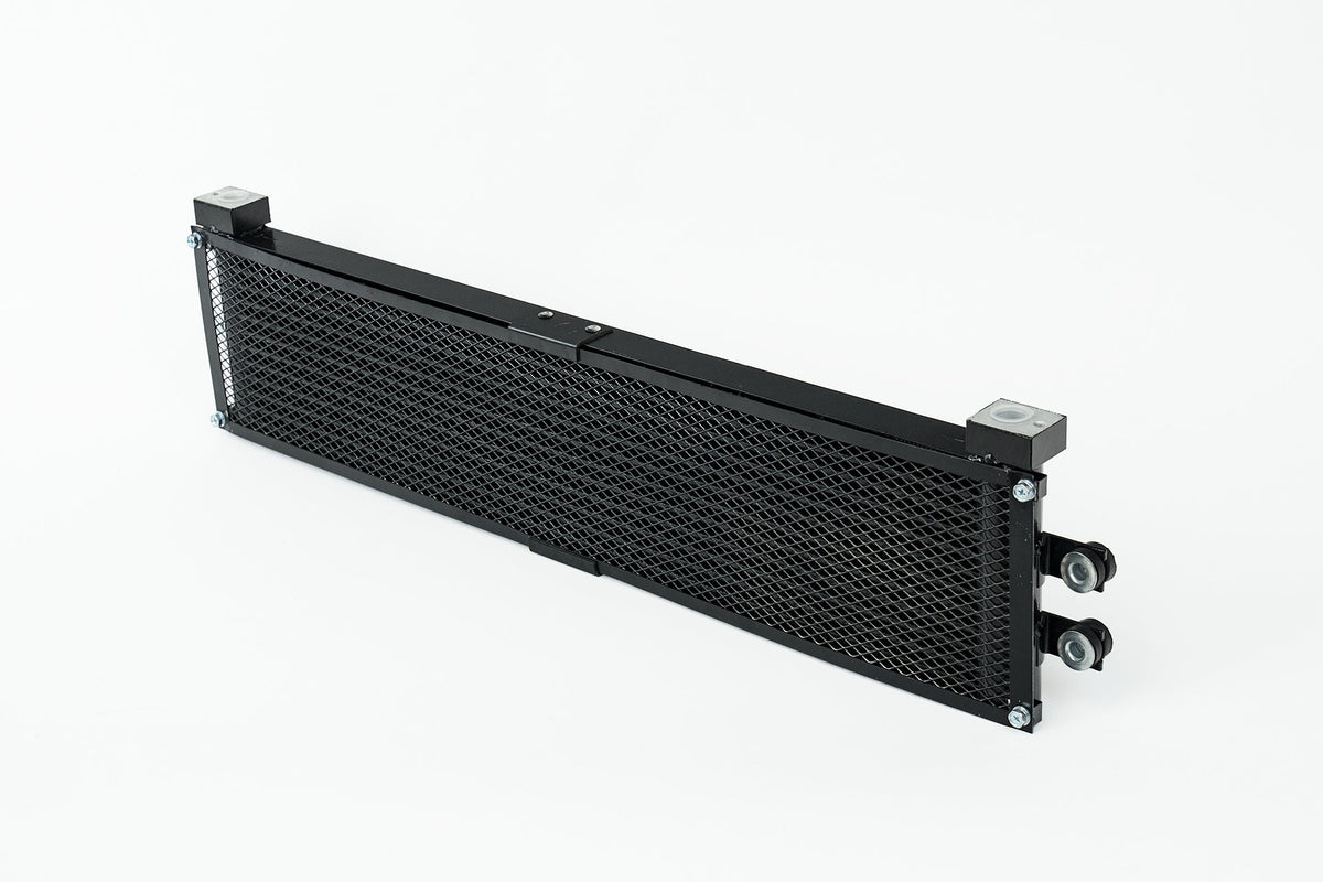CSF BMW F8X M3 M4 M2C engine oil cooler with rock guard, high-performance cooling component for vehicle engine temperature management.