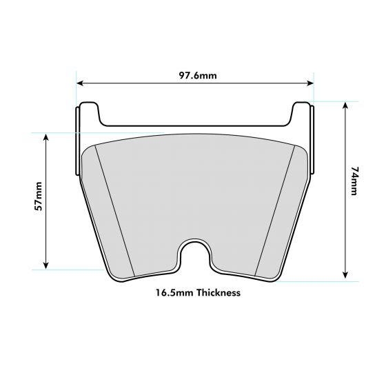 PBS Q3 RS quattro front brake pads, model 8580, designed for high-performance braking, with a durable friction surface.