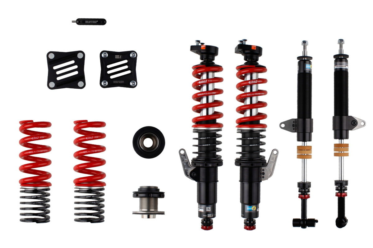 Bilstein Evo R suspension coilover kit for BMW Z4 G29, showing assembled coilover components and adjustable shock absorbers.