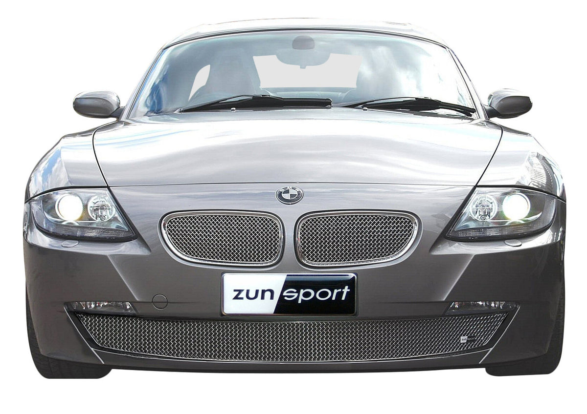 BMW Z4 LCI front grille set by ZunSport, chrome finish, sleek design for enhanced vehicle appearance and airflow.