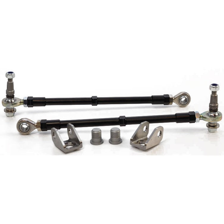 Millway Motorsport tie rods for E30 and E36 BMW, including M3, suspension linkages with visible metal construction and adjustment ends.