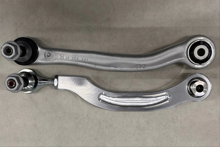 Millway Motorsport adjustable rear camber links for G8X M2 M3 M4, lower control arms for improved suspension alignment.