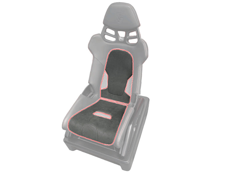 Genuine Porsche 3D-Printed Bucket Seat Centre Panel for GT models, showcasing detailed seat trim in high-quality material.
