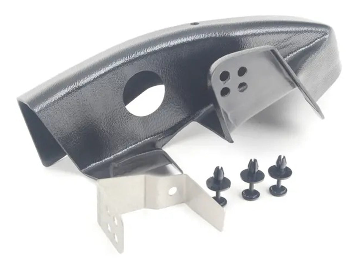 Genuine Porsche rear brake cooling ducts for Porsche 996 GT3 and RS, showing the black plastic duct with mounting points.