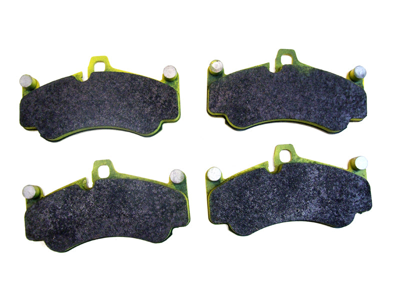 Genuine Porsche front brake pads for Porsche 996/997 GT3 steel brakes, showing the brake pad set with metal backing plates.
