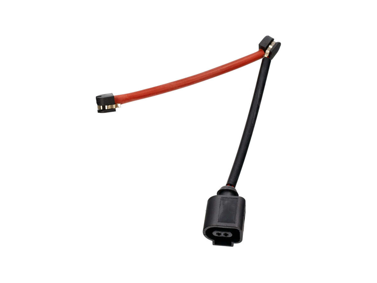 Porsche OE Match rear brake pad wear sensor for Porsche 718 Cayman GT4, showing the sensor part with wiring connection.