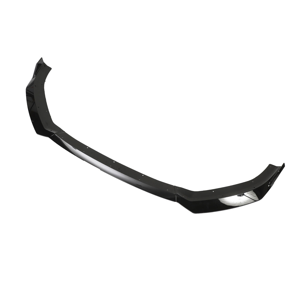 Gloss black splitter for Audi A3 S-line and S3 8V facelift 2017-2020 by CT Carbon, designed for aerodynamic enhancement.