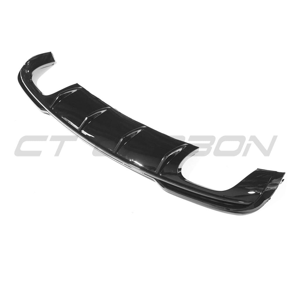 CT Carbon gloss black diffuser for Audi A3/S3 8V facelift saloon 4-door, shown in the image.