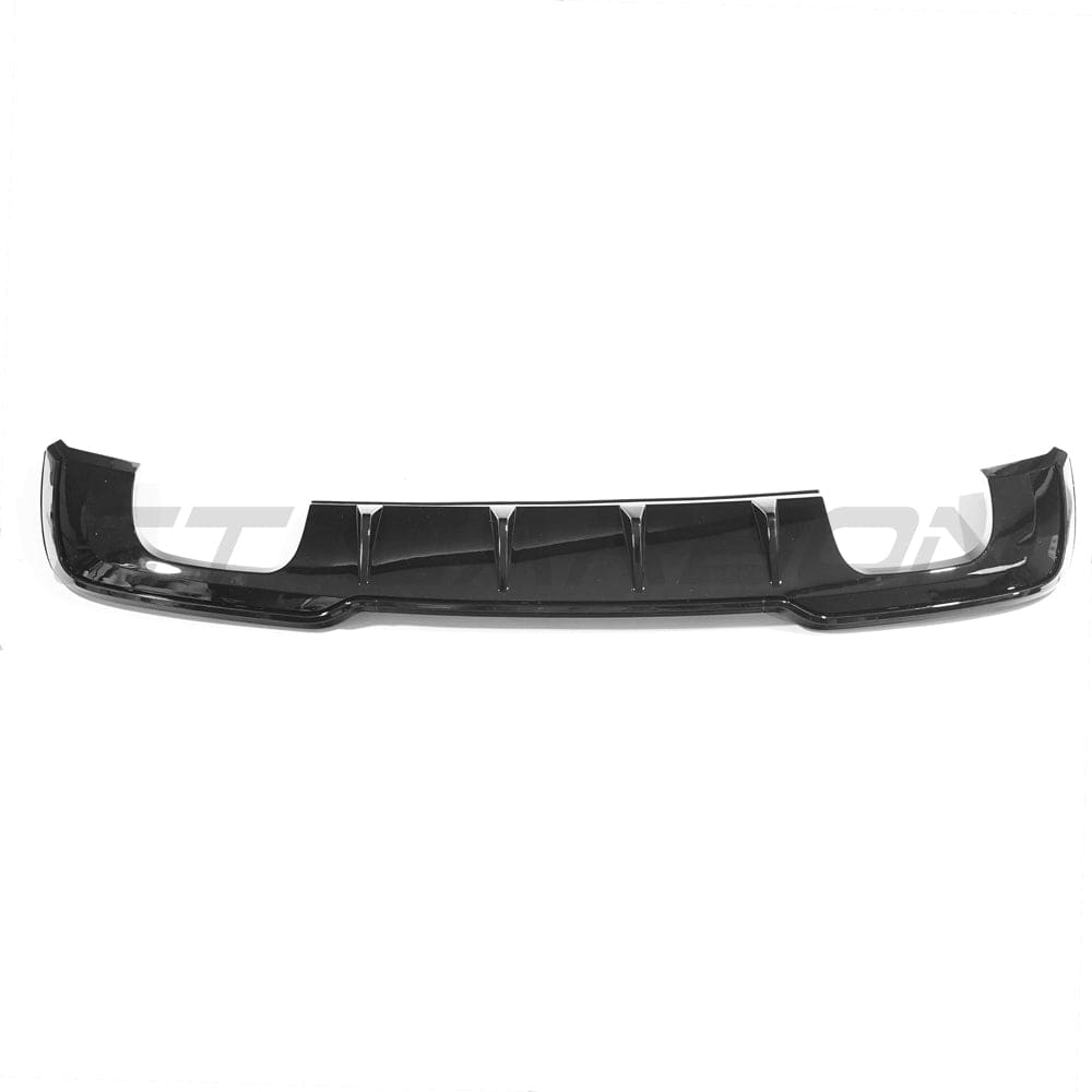 Gloss black diffuser for Audi A3/S3 8V facelift Sportback 5-door, by CT Carbon, shown installed on the rear bumper.