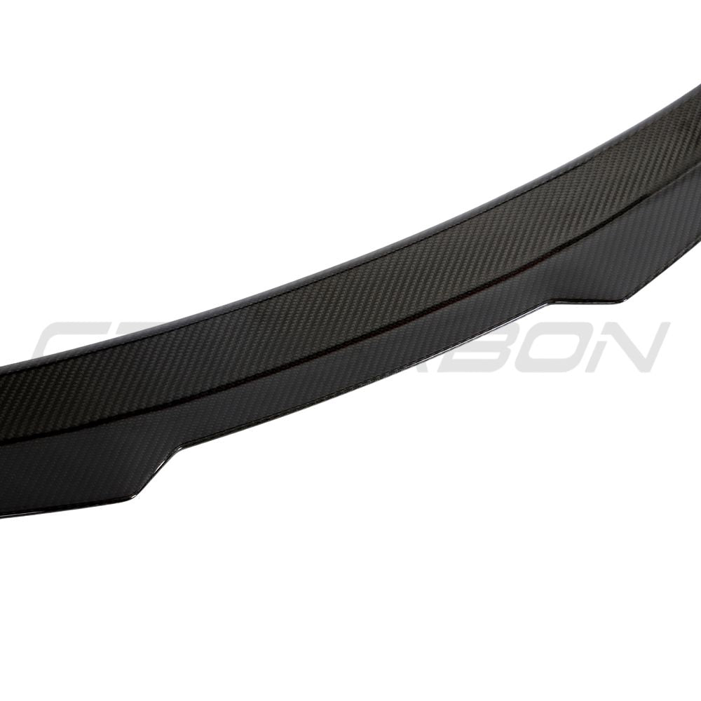 Carbon fibre spoiler for Audi A3/S3/RS3 8V saloon by CT Carbon, featuring sleek PS style design for 2014-2019 models.
