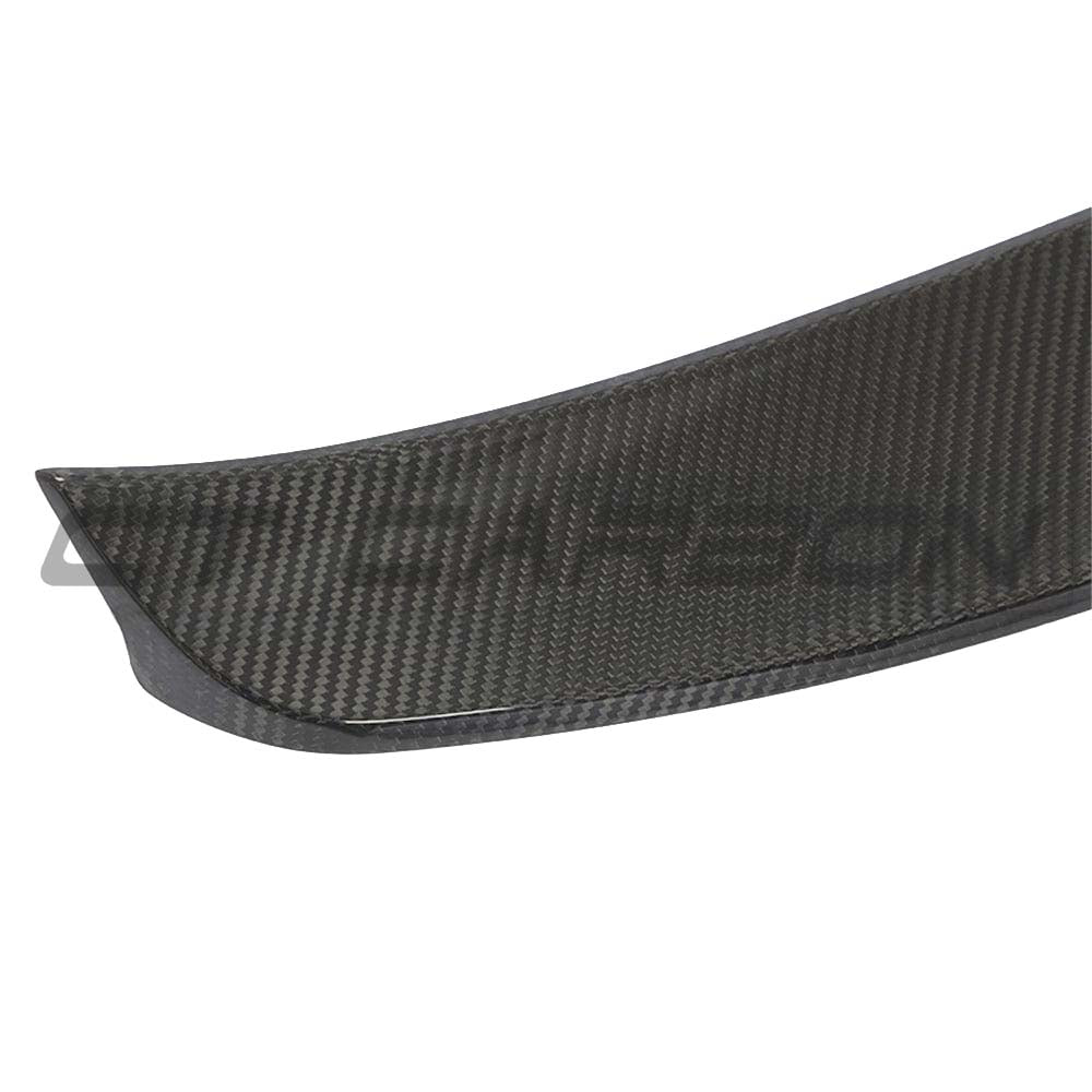 Audi A3/S3 8Y saloon full carbon fibre kit by CT Design, featuring a sleek carbon fibre spoiler on a modern vehicle.