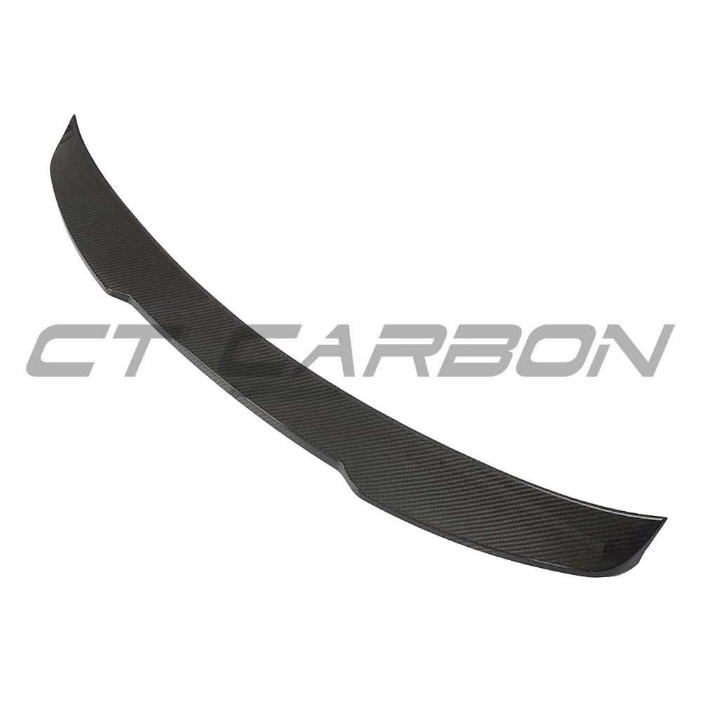 Audi A3/S3 8Y saloon full carbon fibre kit with spoiler by CT Design, featuring sleek black carbon fiber accents on car body.