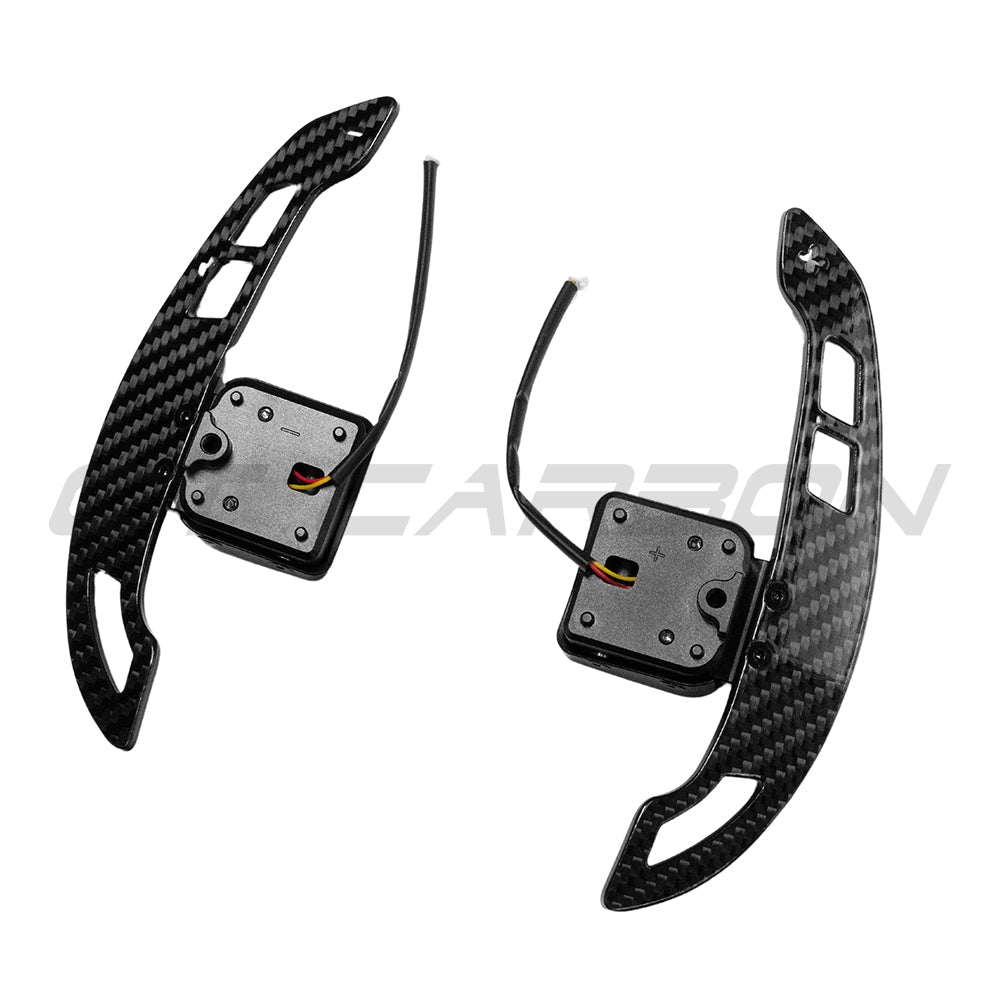 Audi A3, S3, RS3, A4, S4, RS4, A5, S5, RS5 2014+ magnetic carbon fiber shifter paddles by CT Carbon.