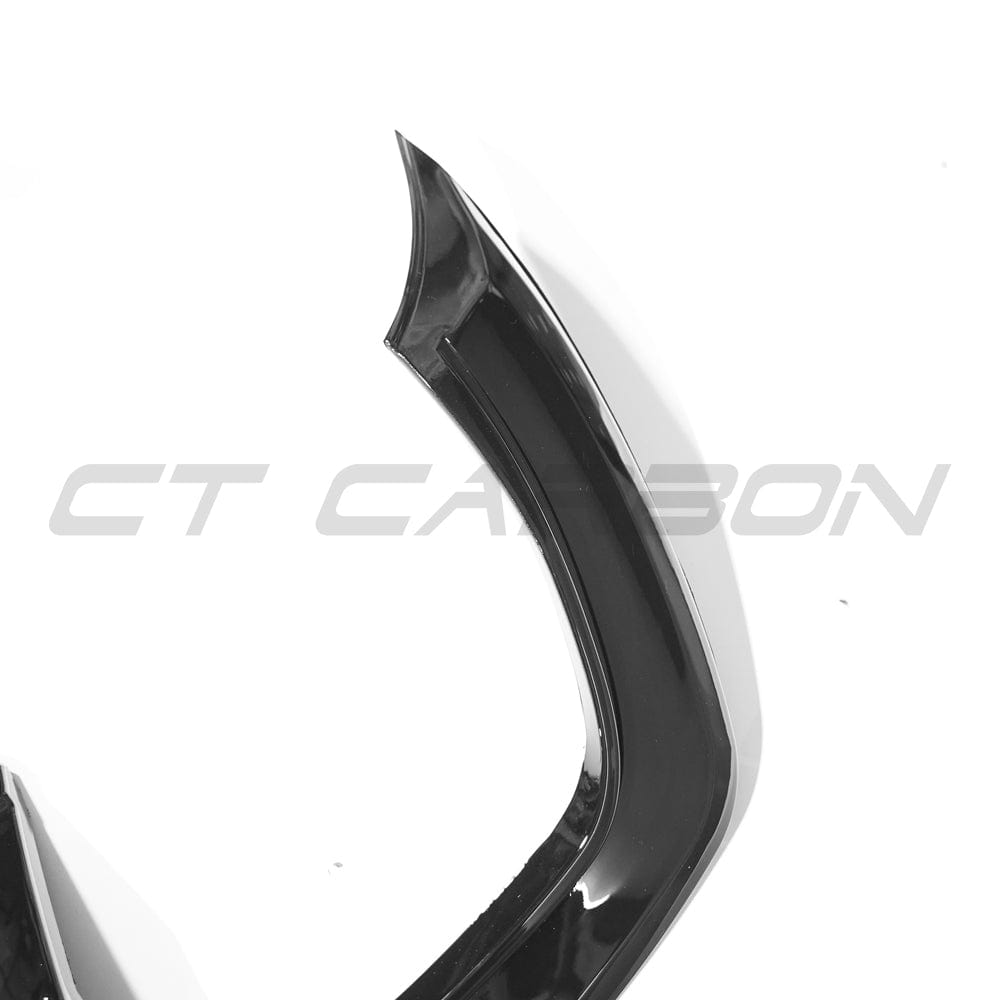 CT Carbon gloss black diffuser for Audi A4 S-Line and S4 B8.5 (2013-2015) installed on the rear bumper.