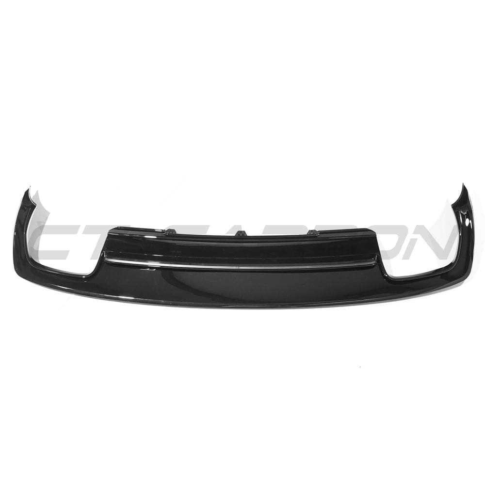Gloss black carbon diffuser for Audi A4 S-line and S4 B8.5 (2013-2015) by CT Carbon, showing the sleek rear bumper enhancement.