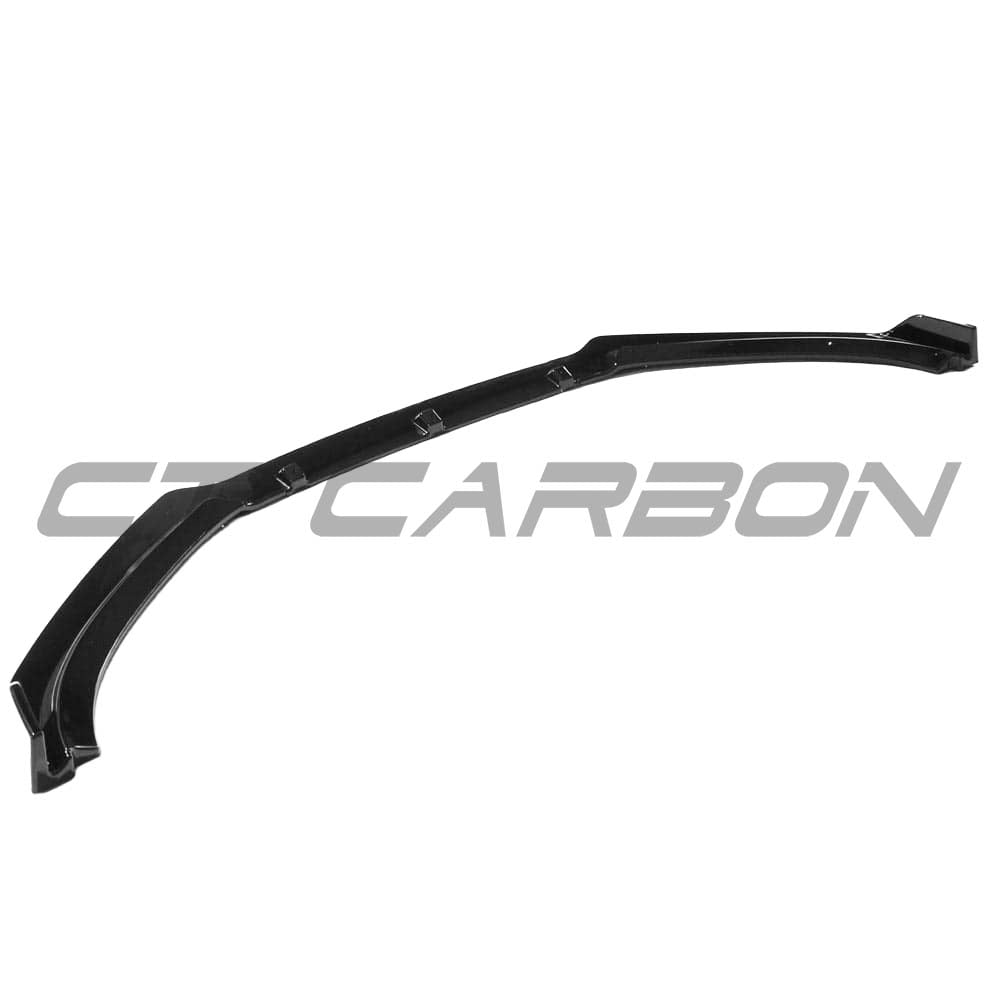 Audi A4 S-Line and S4 B8.5 2013-2015 CT Carbon gloss black splitter installed on front bumper for enhanced sporty look.