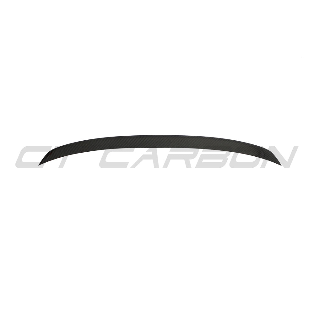 Carbon fiber middle spoiler for Audi A4 S4 RS4 B9 and 9.5 models by CT Design, shown on vehicleβs rear with sleek finish.