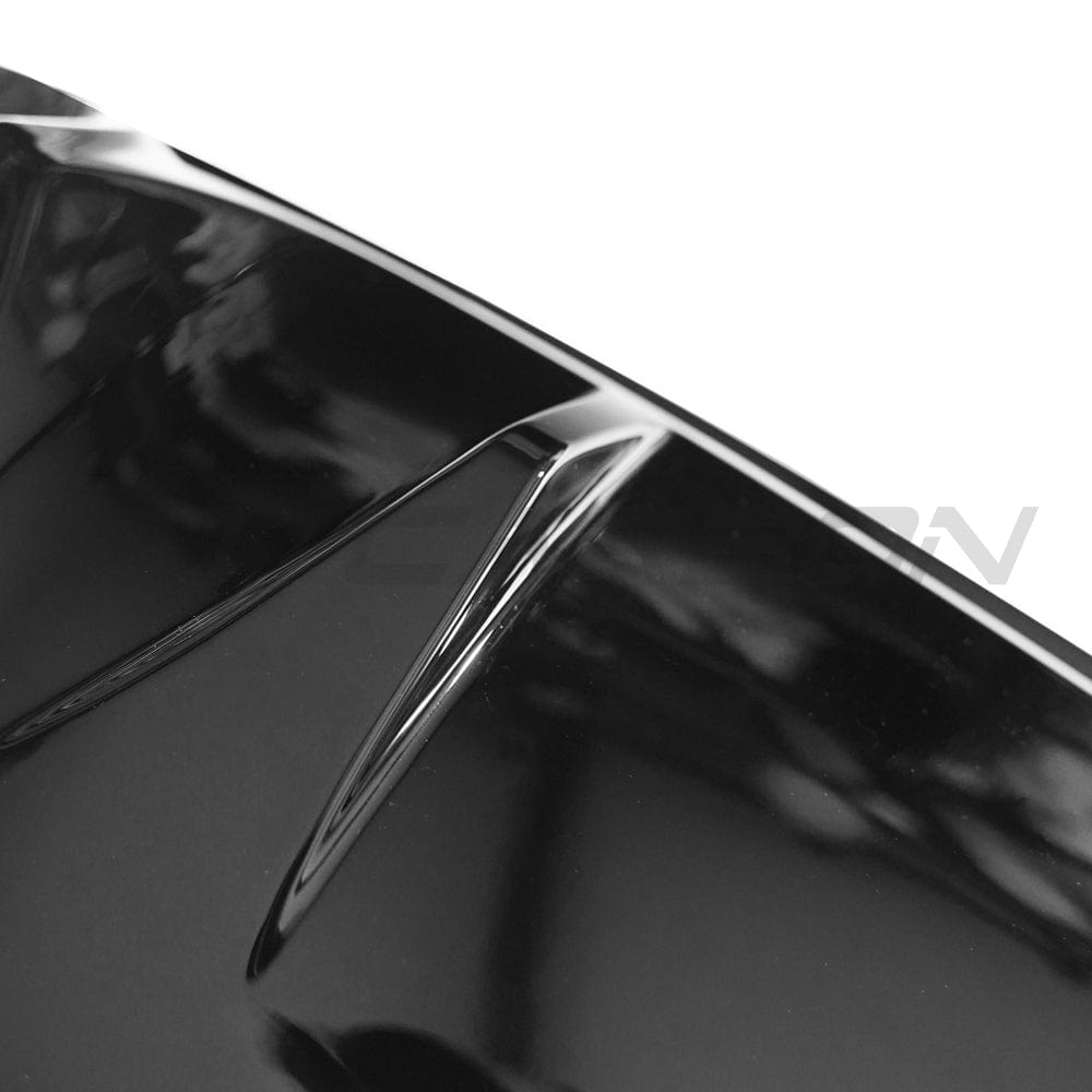 Gloss black diffuser for Audi A5/S5 B9 (2016-2019) by CT Carbon, showcasing its sleek aerodynamic design.