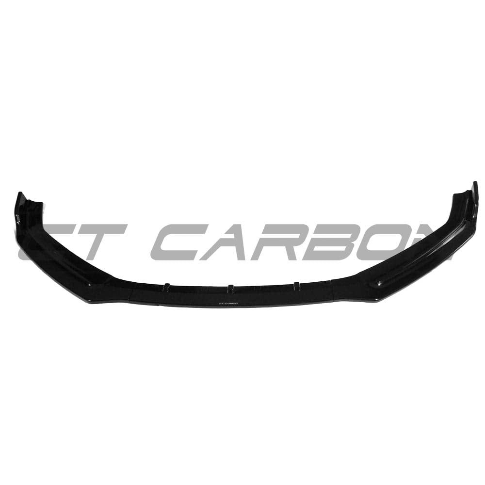 Audi A5/S5 B9 2016-2019 gloss black splitter by CT Carbon, front automotive split with sleek finish.