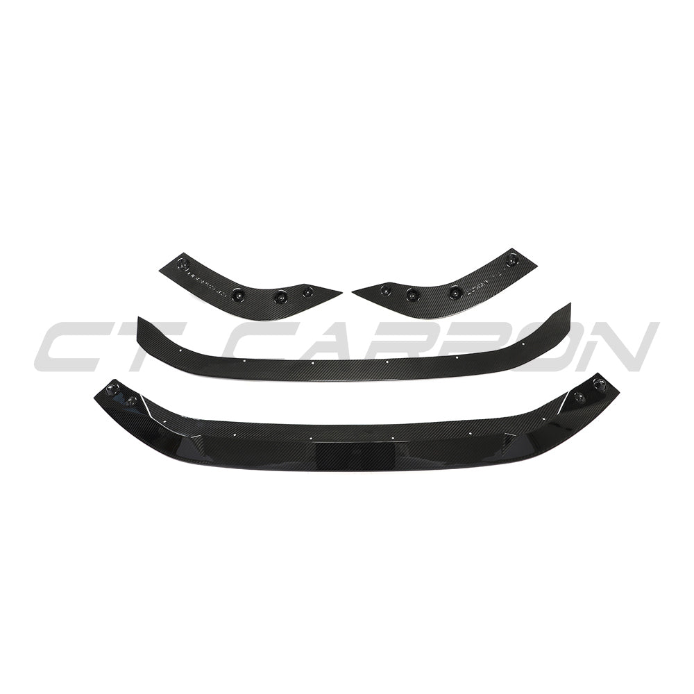 Full car carbon fiber kit for Audi RS3 8Y saloon by CT Design V2, featuring sleek, lightweight carbon fiber panels on the vehicle.