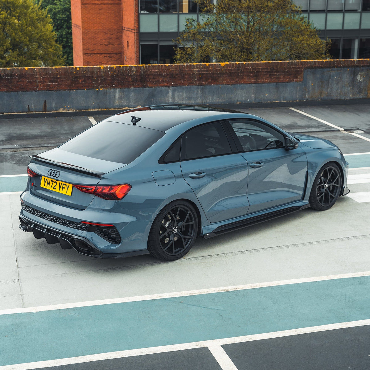 Audi RS3 8Y 2022-2024 saloon full CT Design Kit by CT Carbon, showcasing the sleek exterior components and aerodynamic styling.