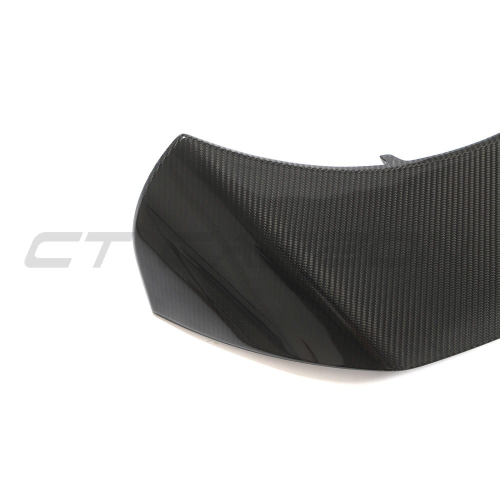 Full Audi RS3 8Y Sportback carbon fibre kit by CT Design V2, showcasing sleek carbon fibre components on the car.