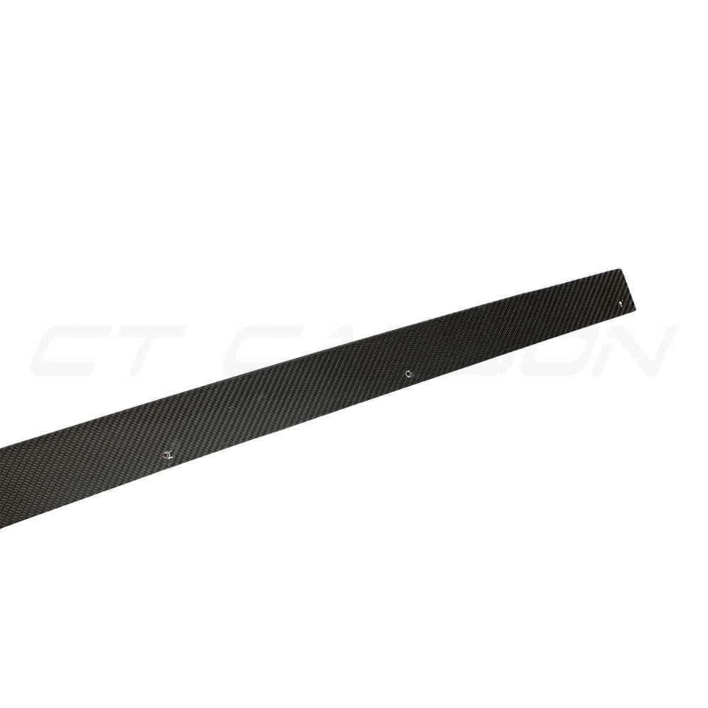 Audi RS4 B9.5 carbon fibre side skirts by CT Design, showcasing sleek, lightweight automotive side skirts with a carbon fibre finish.