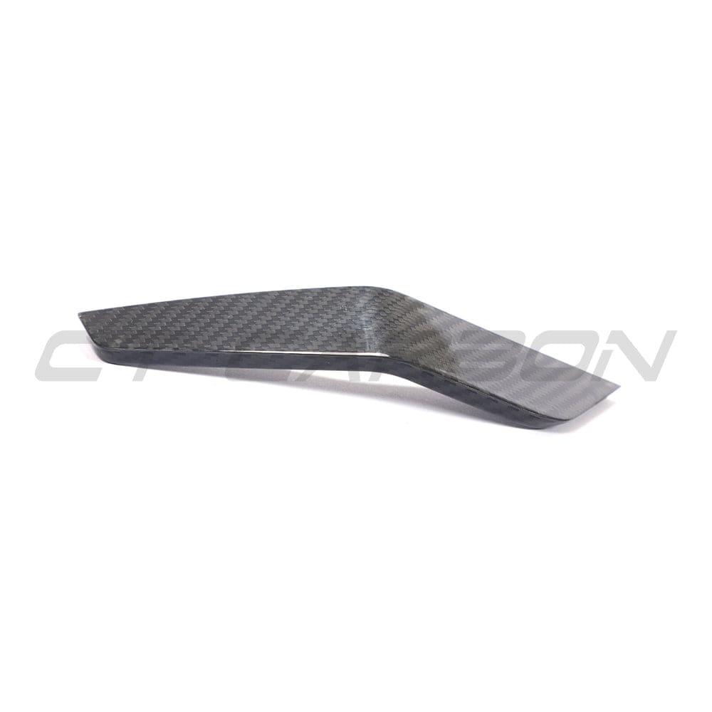 Audi RS6 C8 2019+ full carbon fibre kit by CT Carbon, includes canards and aerodynamic body parts, showcasing sleek carbon fiber detailing.
