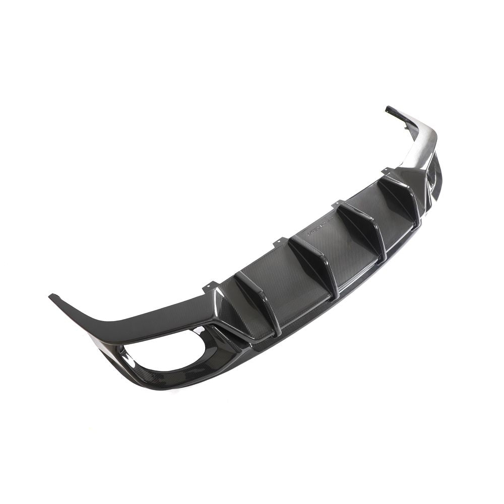 Audi RSQ8 2020-2024 CT Design carbon fibre diffuser, sleek automotive rear diffuser with textured carbon fibre finish.