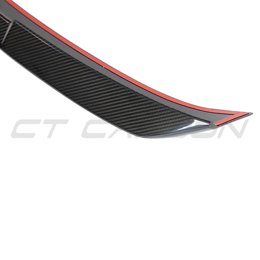 Audi RSQ8 2020 carbon fibre rear boot spoiler by CT Carbon, showcasing lightweight, aerodynamic design on a luxury SUV.