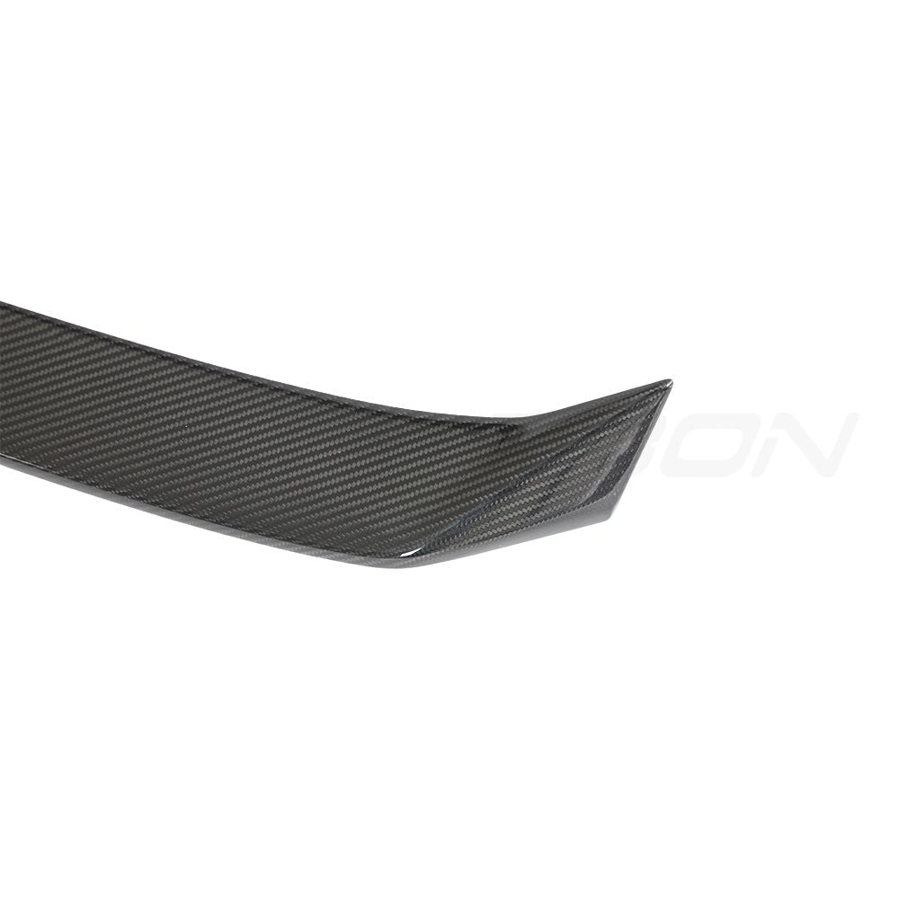 Audi RSQ8 2020 carbon fiber rear boot spoiler by CT Carbon, showcasing sleek aerodynamic design and high-quality finish.