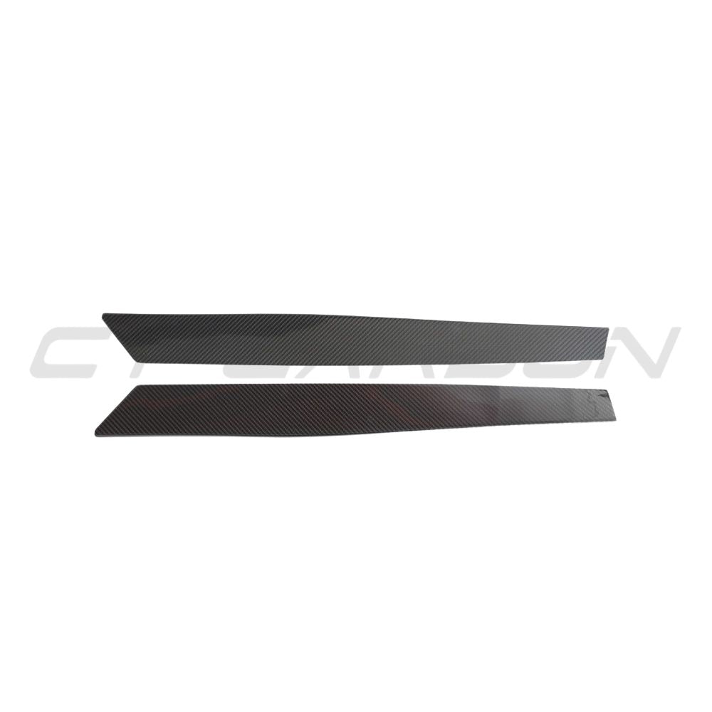 Audi RSQ8 2020+ carbon fibre side skirts by CT Carbon, showcasing sleek, lightweight automotive exterior enhancement.